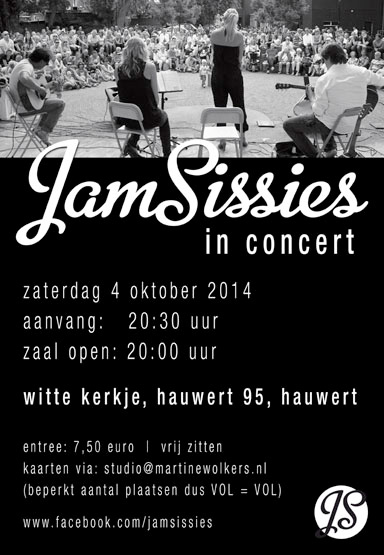 Martine Wolkers - Openbaar optreden JamSissies in Hauwert - oktober 2014